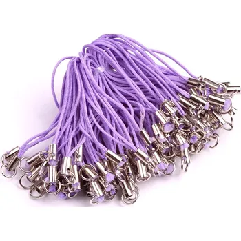 Korálek Šňůrka na mobil fialová č. 20