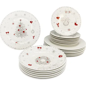 Talíř by inspire Vánoční jídelní souprava 18 ks