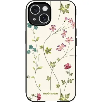 Pouzdro na mobilní telefon Lesklý kryt Mobiwear Glossy - Apple iPhone 15 - G035G - Tenké rostlinky s květy (Prémiové lesklé pouzdro, obal, kryt Mobiwear Glossy na mobil Apple iPhone 15 - G035G - Tenké rostlinky s květy, materiál Plast + TPU silikon - krytí po všech stranách,)