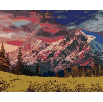 Diamondi Diamantové malování - POHÁDKOVÁ KRAJINA V ALPÁCH Rozměr: 40x50 cm, Rámování: bez rámu a bez vypnutí plátna