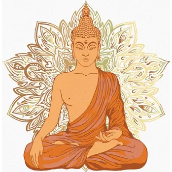 Hračka Diamondi Diamantové malování - BUDDHA A ORNAMENTY II Rozměr: 40x50 cm, Rámování: bez rámu a bez vypnutí plátna