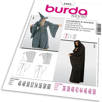 Střih Burda 2483 - Čaroděj, Gandalf, mág