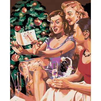 Hračka Diamondi Diamantové malování - VÁNOČNÍ PŘEKVAPENÍ Rozměr: 40x50 cm, Rámování: bez rámu a bez vypnutí plátna