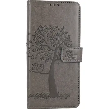Pouzdro na mobilní telefon Pouzdro Xiaomi Redmi Note 12 Pro+ 5G knížkové Šedý strom sovičky (kryt neboli obal na Xiaomi Redmi Note 12 Pro+ 5G)