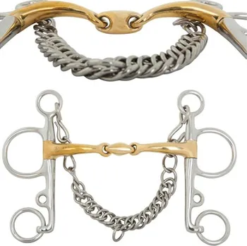 Udidlo pro koně Pelham BR Soft Contact 2xlom 14mm 14,5cm