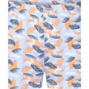 Boxerky Pánské boxerky 560 1442-MAXI ŠEDO-ORANŽOVÁ 5XL