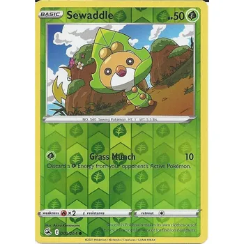 Společenská hra Pokémon karta Sewaddle 009/264 Reverse Holo - Fusion Strike