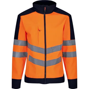 Pánská mikina Regatta Pro Hi-Vis Pánská softshellová bunda - reflexní TRA625 Orange-Navy S