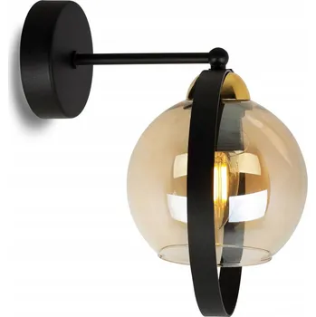 Nástěnné svítidlo Nástěnné svítidlo Haga Ring 1, 1x medové skleněné stínítko (výběr ze 3 barev uchycení)