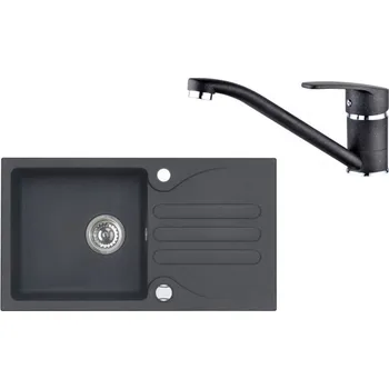 Granitový dřez Alveus Galapagos 30 ČERNÁ Set - různé typy baterií Dřez / Set: Set, Baterie: Set Nina