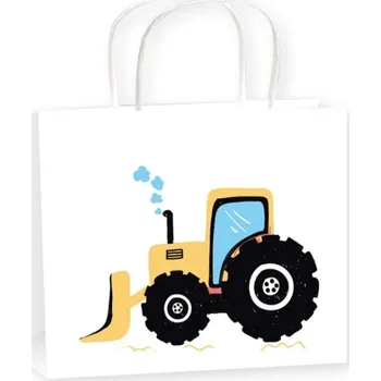 Dárková taška Anděl Dárková taška velká Stavební Stroje 4 32 x 26 cm