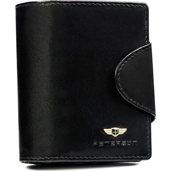 Peněženka Malá černá kožená peněženka Peterson 2517