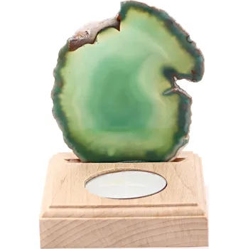 Svícen Magieprirody.cz Achátový svícen plát 8 cm - Top kvalita #614