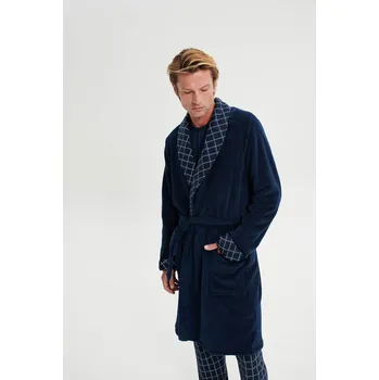 Dámský župan Vamp - Dlouhý jednobarevný župan 19606 - Vamp blue irida XL