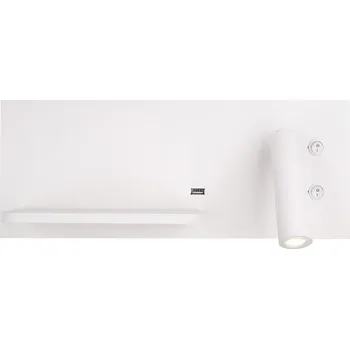 Nástěnné svítidlo Maxlight W0291L SUPERIOR Nástěnné svítidlo s USB a indukční nabíječkou, bílé