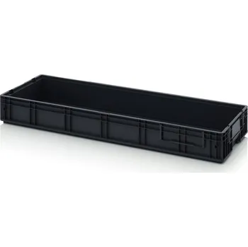paleta ESD Maxi KLT přepravka 120 x 40 x 14,7 cm - Dopravní černá - materiál: ESD PP - ESD KLT 12415