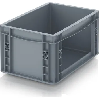 Skladové otevřené přepravky v euro formátu SK 30 x 20 x 17 cm - Stříbrošedá - materiál: PP - SK L 32/17 HG