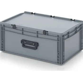 paleta Euro přepravky kufry 1G 60 x 40 x 28,5 cm - Stříbrošedá - materiál: PP - ED 64/27 HG 1G