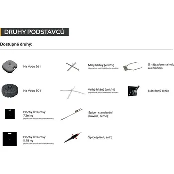 Vlajka Podstavec ocelový křížový 1ks