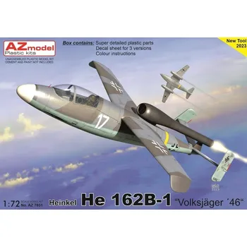 Plastikový model 1/72 Heinkel He 162B-1 (3x camo)