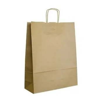 Papírová taška hnědá ExtraTWIST 320x120x410 mm s krouceným uchem