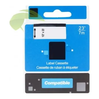 Pásek do tiskárny TONERSYP páska pro Dymo 43613 / S0720780, 6mm x 7m, černý tisk / bílý podklad