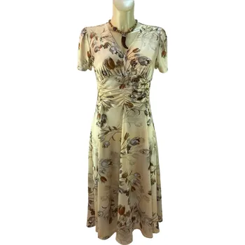 Dámská sukně Ariatex Dámské šaty Porté TULIPÉ GOLD krémové vel. 46