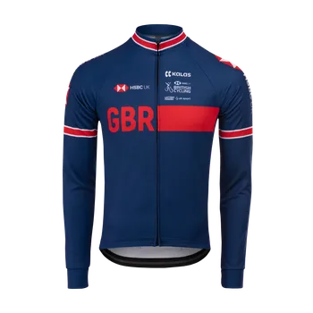 Cyklistické oblečení Kalas Cyklistický GBCT Z | Dres dlouhý rukáv ELITE | modrý Kalas velikost: 6 (XXL)