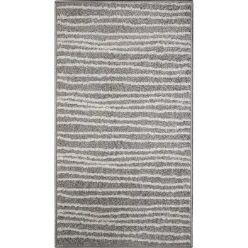 Koberec B-LINE Kusový koberec LOTTO pruhy šedá/bílá 67x120