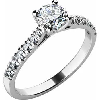 Prsten Zásnubní prsten bílé zlato 585/1000 přírodní diamant 0.419 ct G/SI ZP-10759D velikost 63