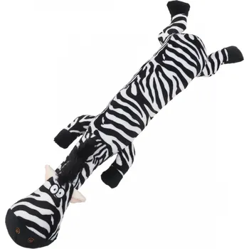 Hračka pro psa Huhubamboo hračka plyšová dlouhá zebra