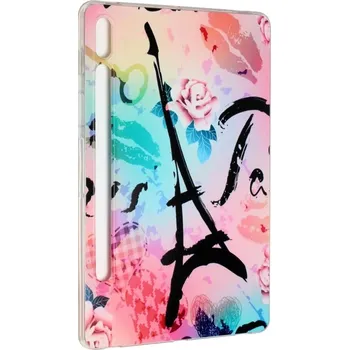 Pouzdro na tablet VSECHNONAMOBIL 54230 ART Silikonový kryt Samsung Galaxy Tab S8+/S7+/S7 FE PARIS TOWER