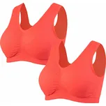 GREENICE Bezešvé sportovní podprsenky 2377B - 2 ks Barva: Oranžová, Velikost: XL/2XL