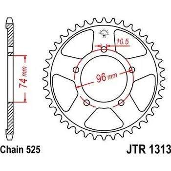 Řetězová sada pro motocykl Jt sprockets JTR 1313-42 Honda