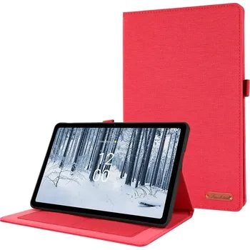 Pouzdro na tablet VSECHNONAMOBIL 57288 FABRIC Zaklápěcí obal pro Nokia T21 červený