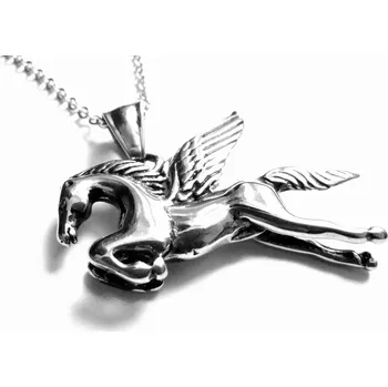 Náhrdelník Steel Jewelry Náhrdelník okřídlený kůň pegas z chirurgické oceli NH500448 dárkové balení zdarma