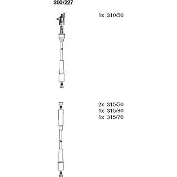 Zapalovací kabel Sada kabelů pro zapalování, , BREMI, 300/227
