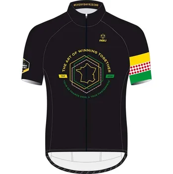 cyklistický dres AGU Cyklistický dres s krátkým rukávem - JUMBO-VISMA 2022 - černá 2XL