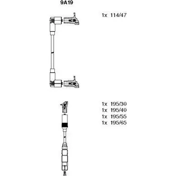 Zapalovací kabel Sada kabelů pro zapalování, , BREMI, 9A19