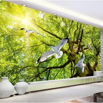 Fototapeta Solution Media 3D tapeta - Racek a strom MU2903 3 - 3D Relief - Vliesová tapeta - 320g/m2