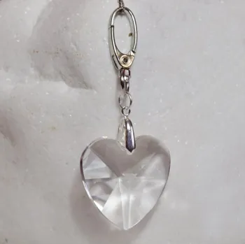 KLÍČENKA FENG SHUI KŘIŠŤÁL SRDCE