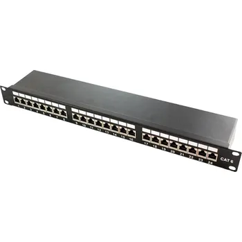 Patch panel LogiLink NP0061 24 portů patch panel 483 mm (19) CAT 6A 1 U černá