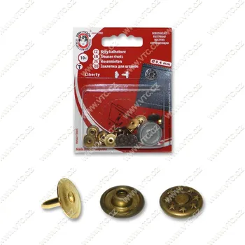 Druk riflový staromosaz blistr 10 ks - zlatý