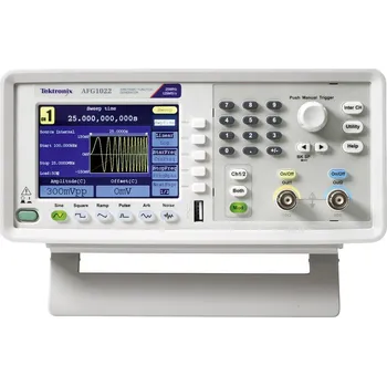Tektronix AFG1022 Arbitrární generátor funkcí Kalibrováno dle (ISO) 0.000001 Hz - 25 MHz 2kanálový arbitrární, trojúheln
