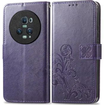 Příslušenství pro tablet VSECHNONAMOBIL 58453 ART FLOWERS Peněženkový kryt Honor Magic5 Pro 5G fialový