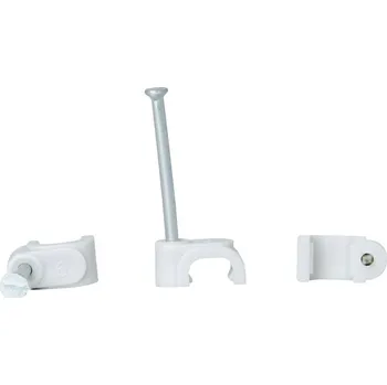 Kopp 346304082 hřebíkové příchytky 346304082 Průměr kabelového svazku (rozsah) 5 do 10 mm pro plochý kabel šedá 50 ks