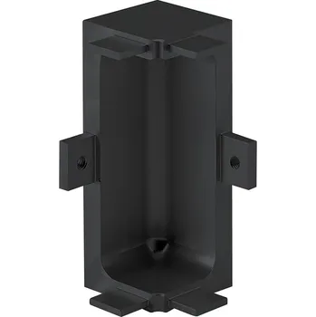 Nábytkové kování TULIP Gola vnitřní roh zásuvkového C profilu kov černá matná (TULIP Gola vnitřní roh zásuvkového C profilu kov černá matná)