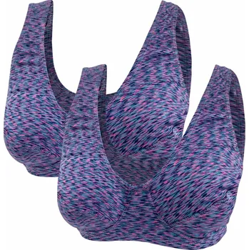 Podprsenka FANNIFEN Podprsenka bez vycpávkami a kostic FAN-159 2ks Barva: Fialová, Velikost: 95D