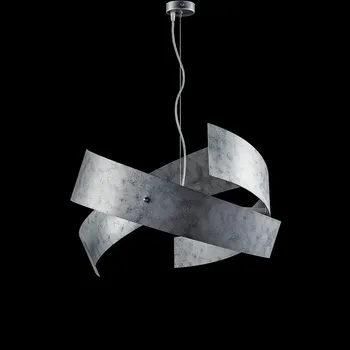 Light for home - Závěsné svítidlo BL226-3-ARG Elisa, 3 X 60 Watt Max, bílá, stříbrná, 3 X 60 W, E27, Bílá, stříbrná