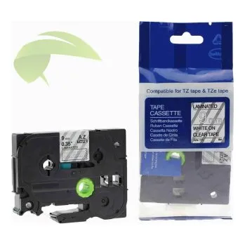 Pásek do tiskárny TONERSYP páska pro Brother TZe-125, 9mm x 8m, bílý tisk / průhledný podklad